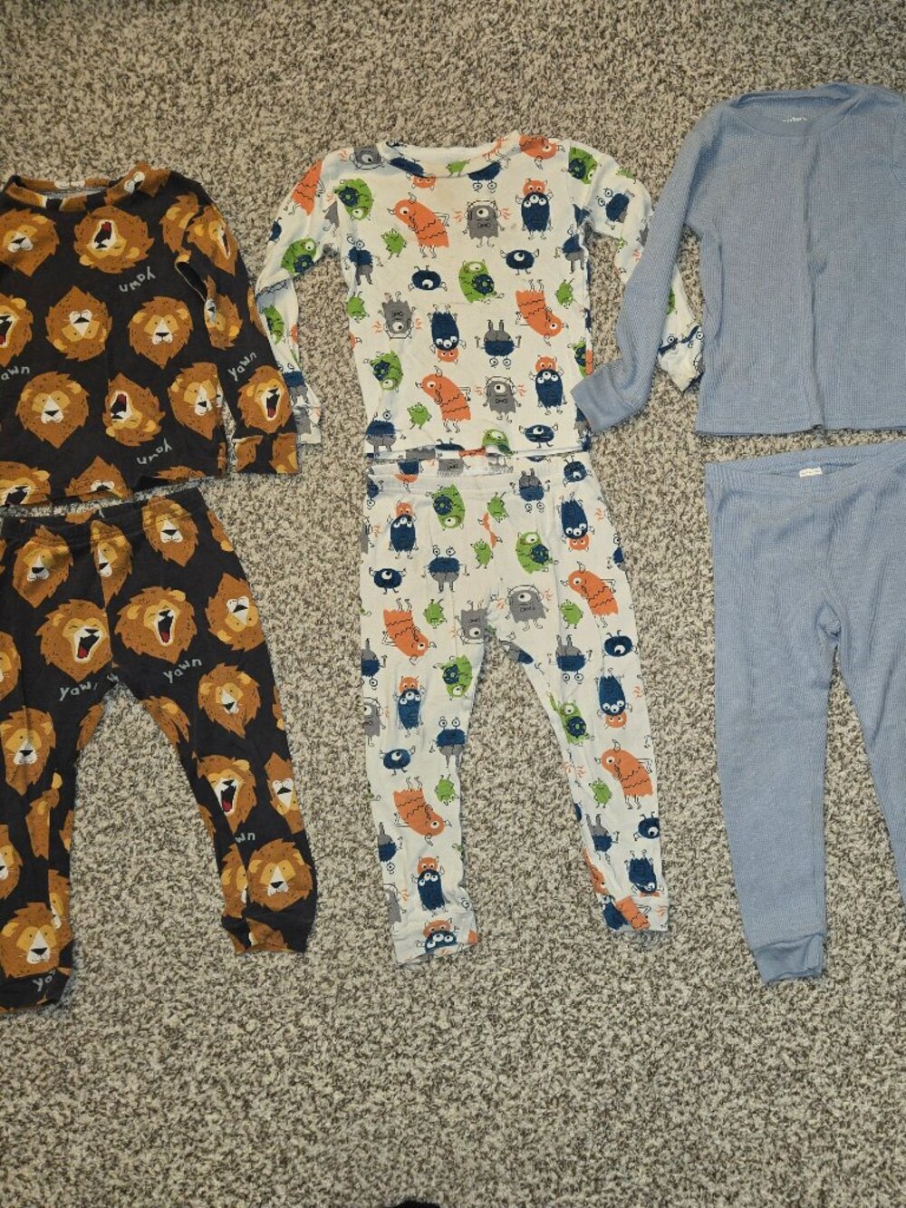 Toddler Boy Clothes Size 3T Bundle of Pajama One Piece and Two Piece Sets
